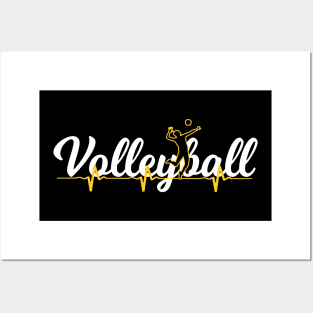 Volleyball Heartbeat T-shirt - Special Edition Posters and Art